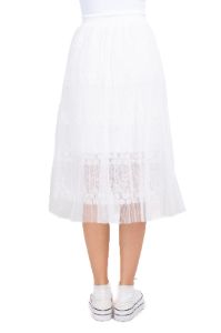 Falda midi plisado mesh sold by Shasa