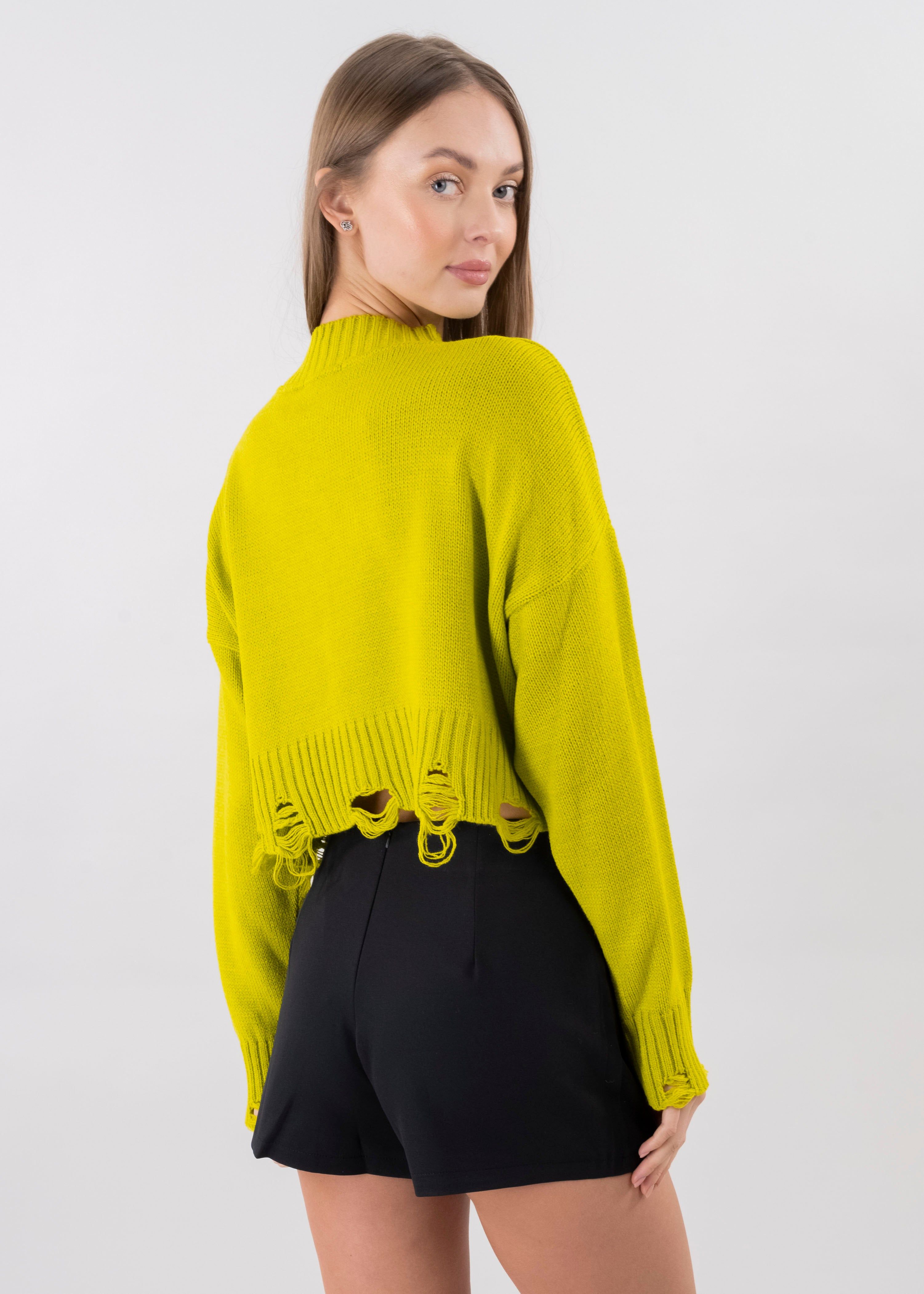 Suéter Crop Tejido Destrucciones sold by Shasa product image thumbnail 4