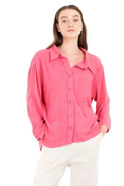 Camisa textura bolsillos lisa sold by Shasa