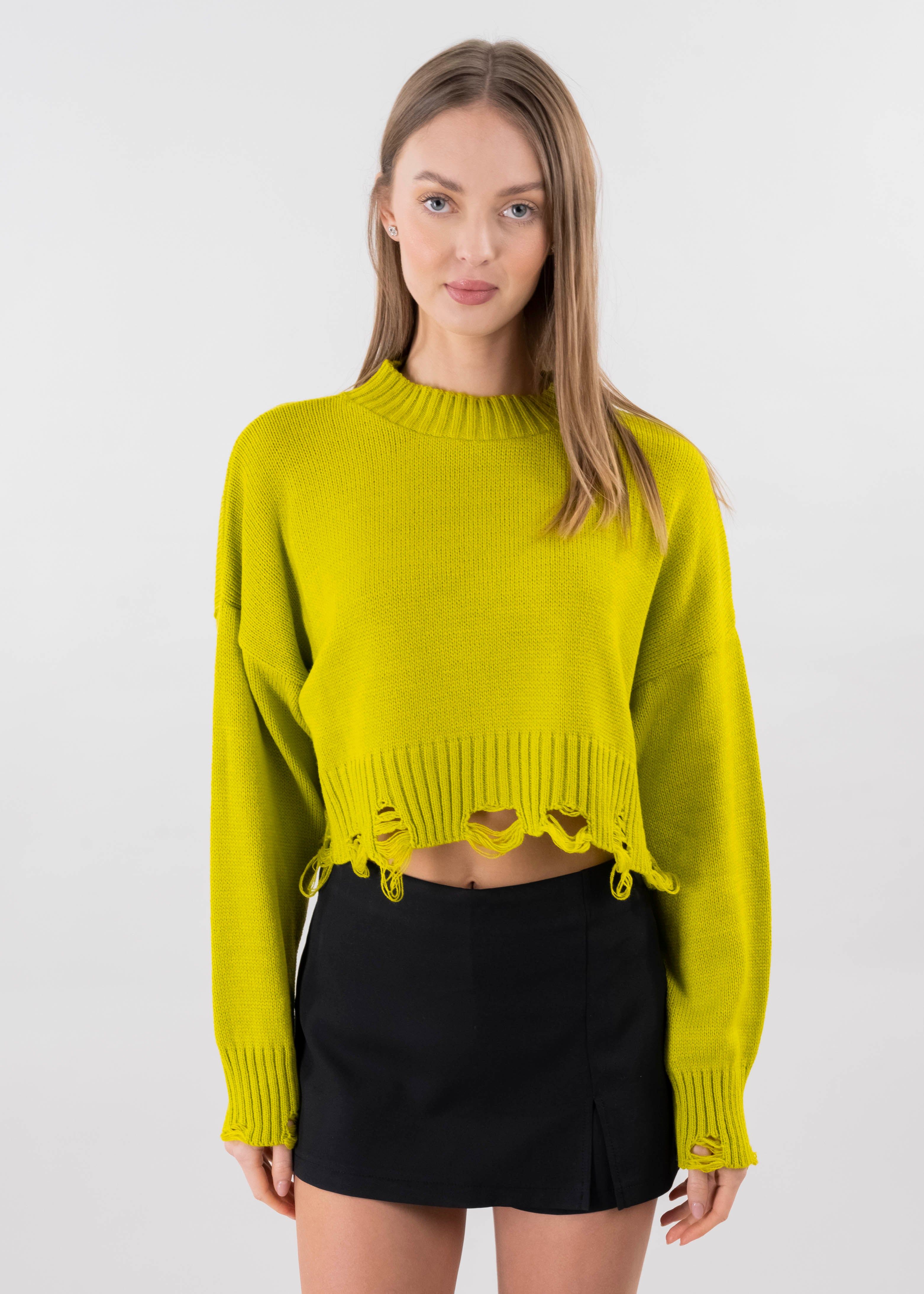 Suéter Crop Tejido Destrucciones sold by Shasa product image thumbnail 2