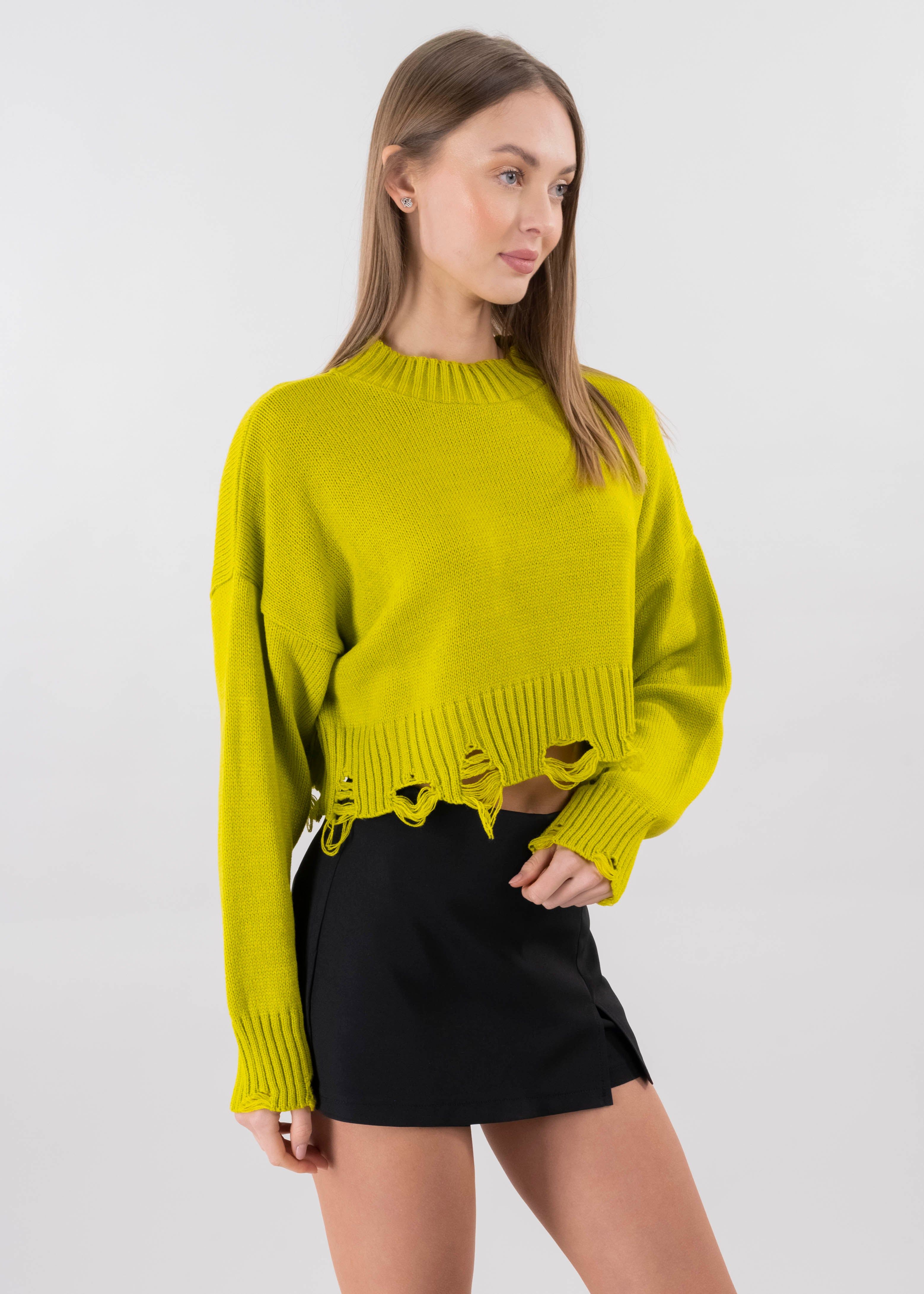 Suéter Crop Tejido Destrucciones sold by Shasa product image thumbnail 3