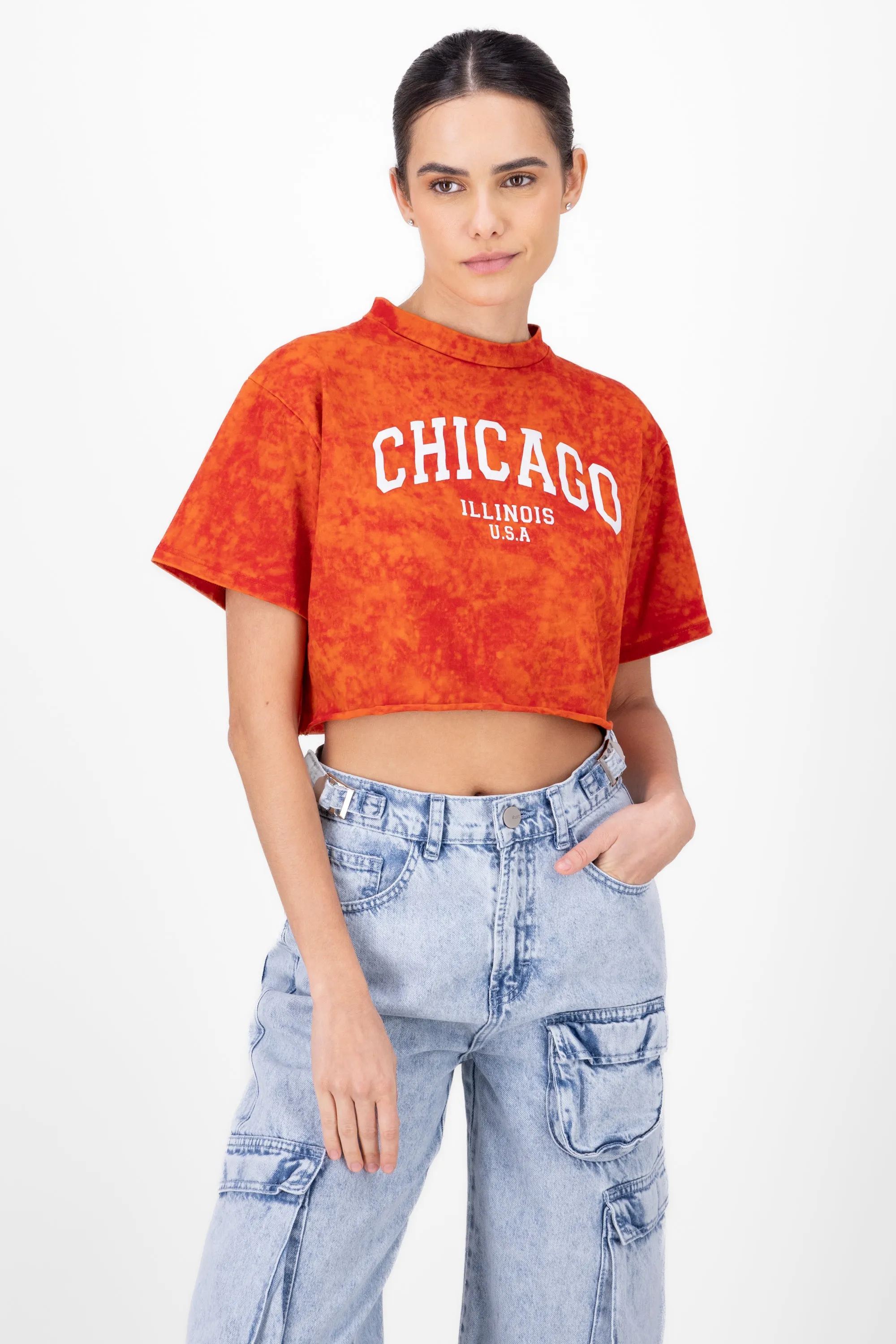 Playera crop acid wash chicago sold by Shasa product image thumbnail 2