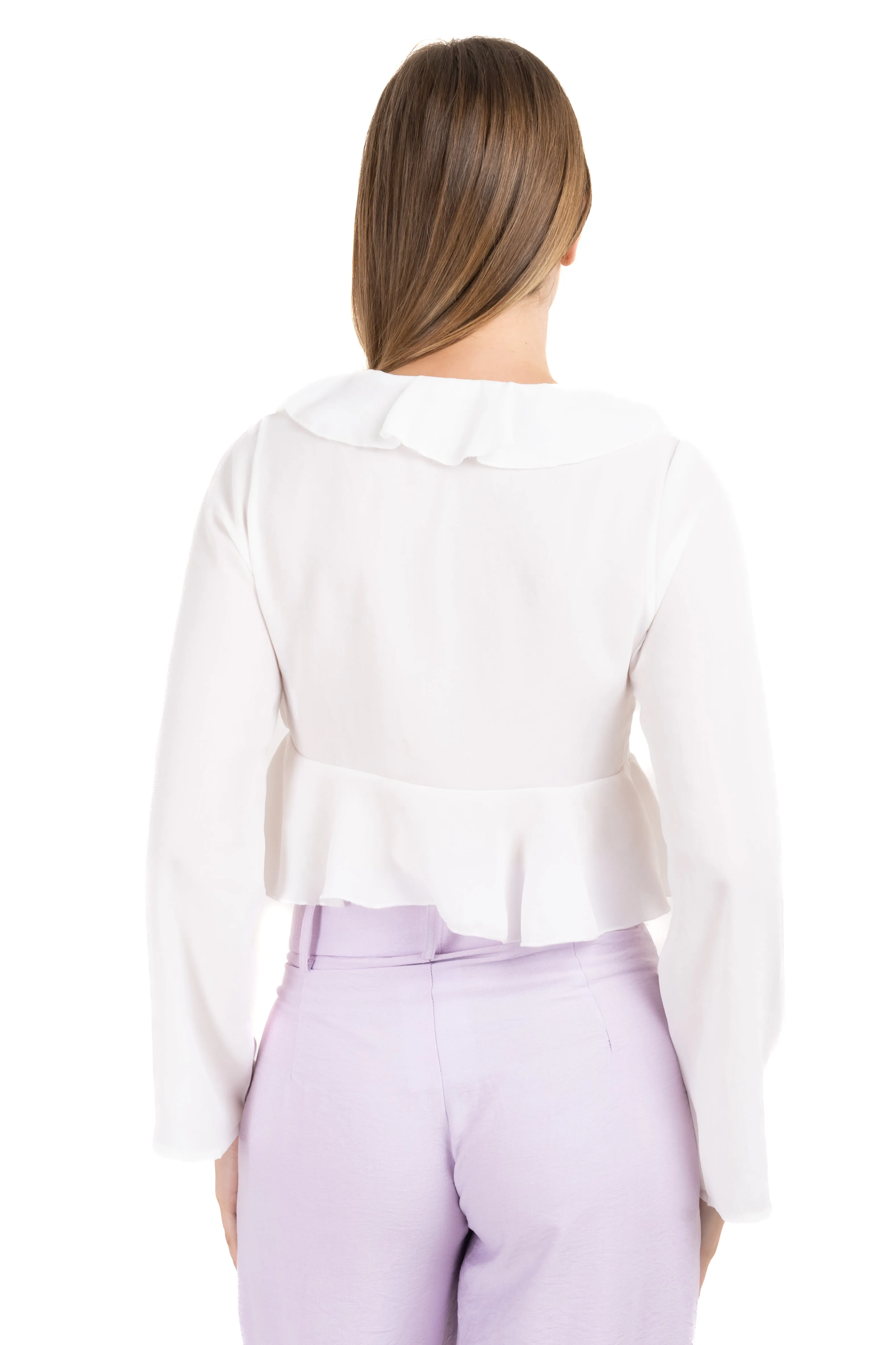 Blusa abierta cuello olanes sold by Shasa product image thumbnail 4