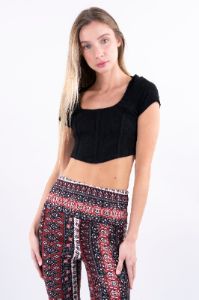 Top crop acanalado costuras sold by Shasa