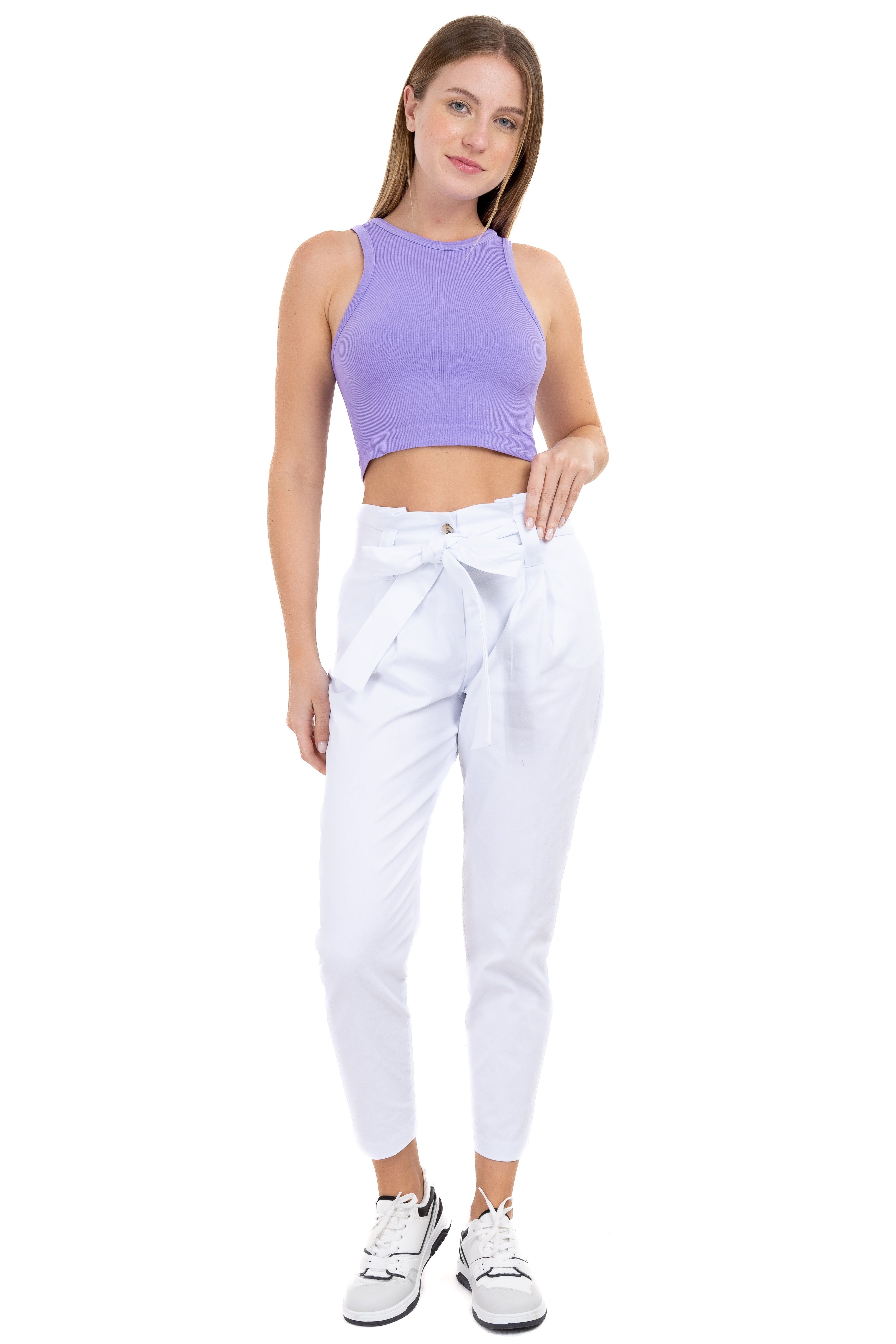 Pantalón paper bag cintura alta cinturón sold by Shasa product image thumbnail 2