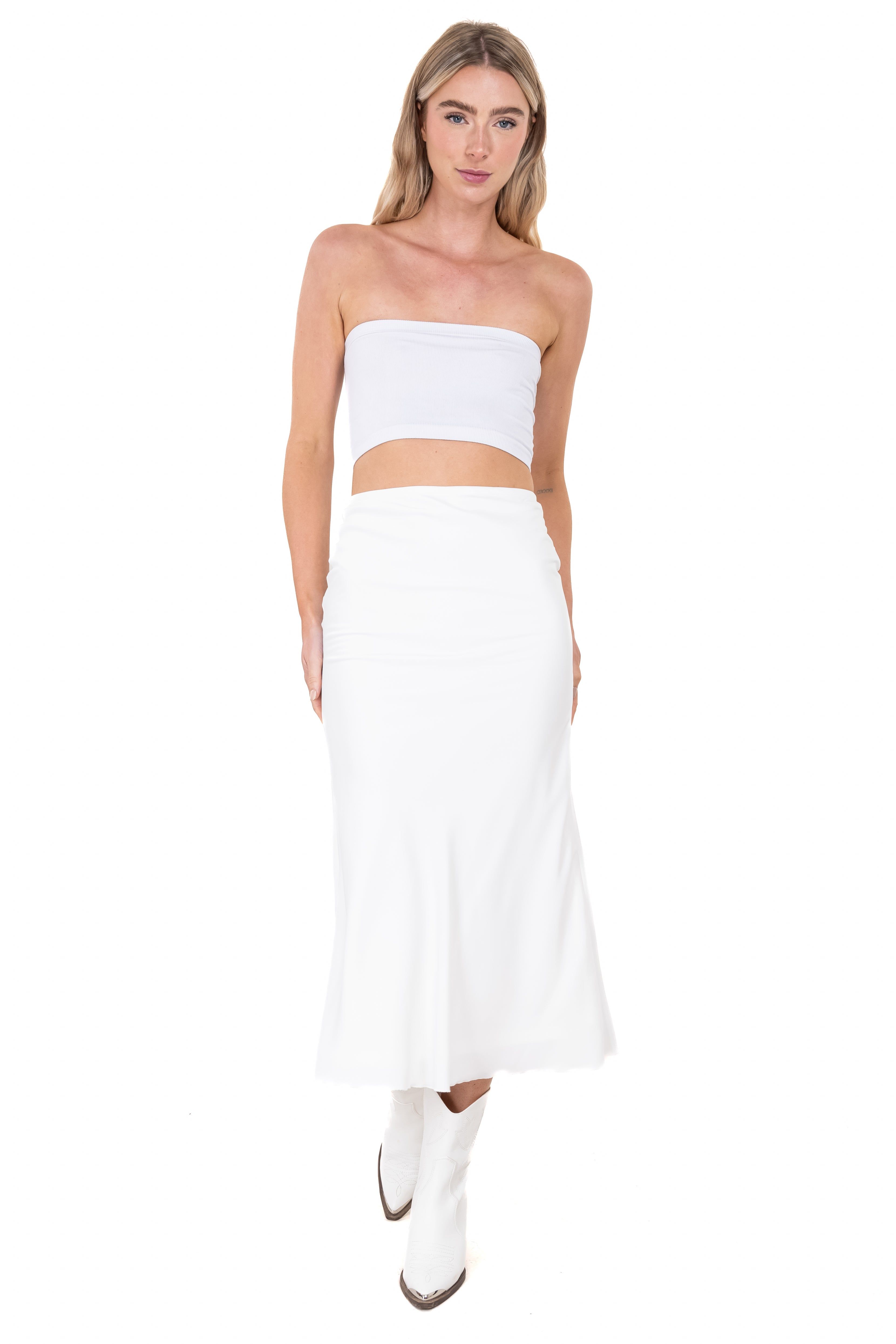 Falda midi lisa satinada sold by Shasa product image thumbnail 4