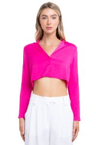 Camisa crop manga larga sold by Shasa