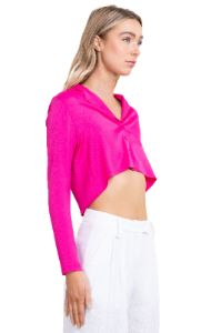 Camisa crop manga larga sold by Shasa