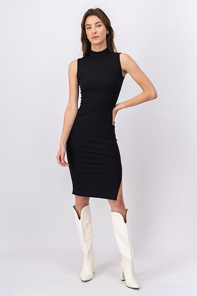 Maxi Vestido Cuello Alto Abertura Falda sold by Shasa