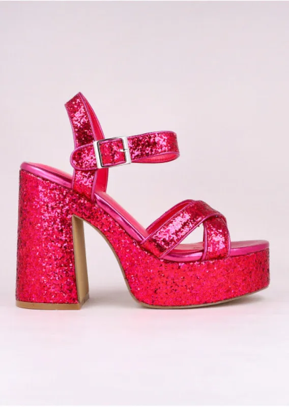 Tacón plataforma glitter sold by Shasa