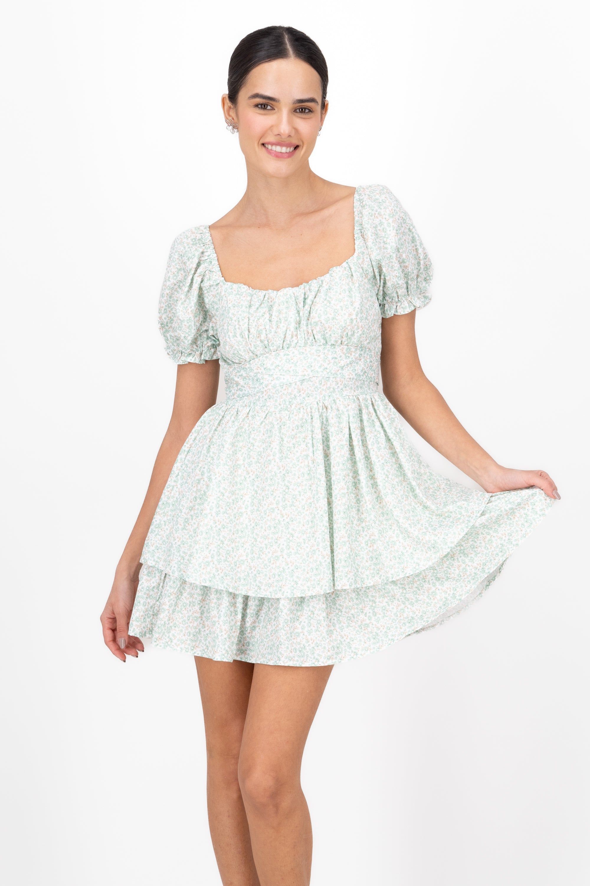 Vestido Olanes Manga Abullonada sold by Shasa