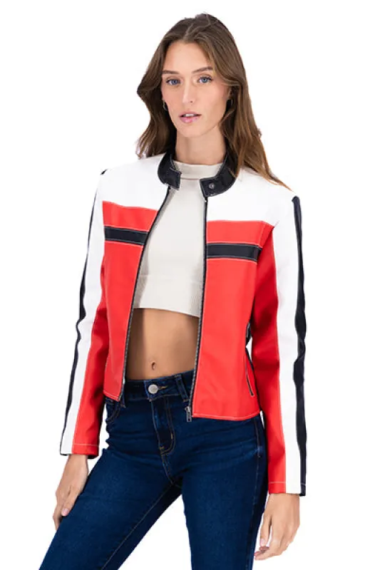 Biker crop effecto piel sold by Shasa