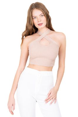 Top acanalado tirantes cruzados sold by Shasa