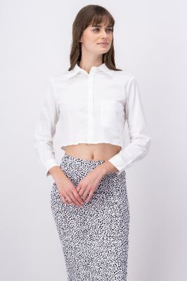 Camisa crop bolsillo doble sold by Shasa