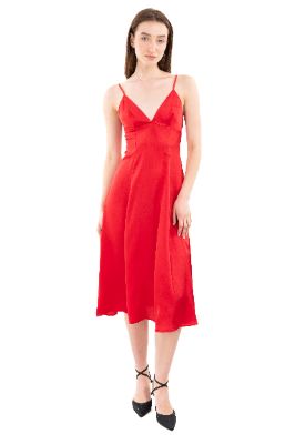 Vestido midi satinado sold by Shasa