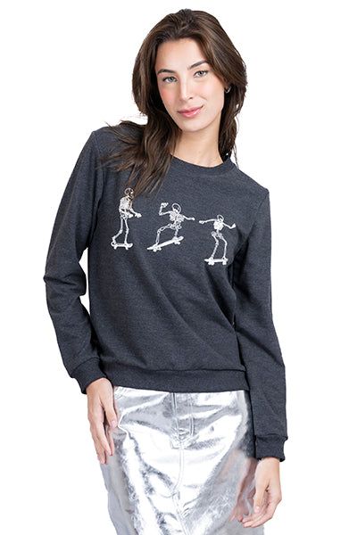 Sudadera Calacas Patinando sold by Shasa product image thumbnail 2