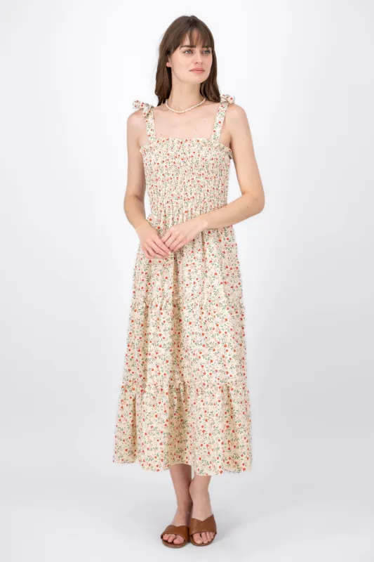 Maxivestido Con Smock Mini Flores sold by Shasa