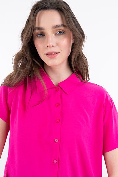 Camisa crop manga corta sold by Shasa