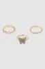 3 PR ANILLOS MARIPOSA COLOR sold by Shasa