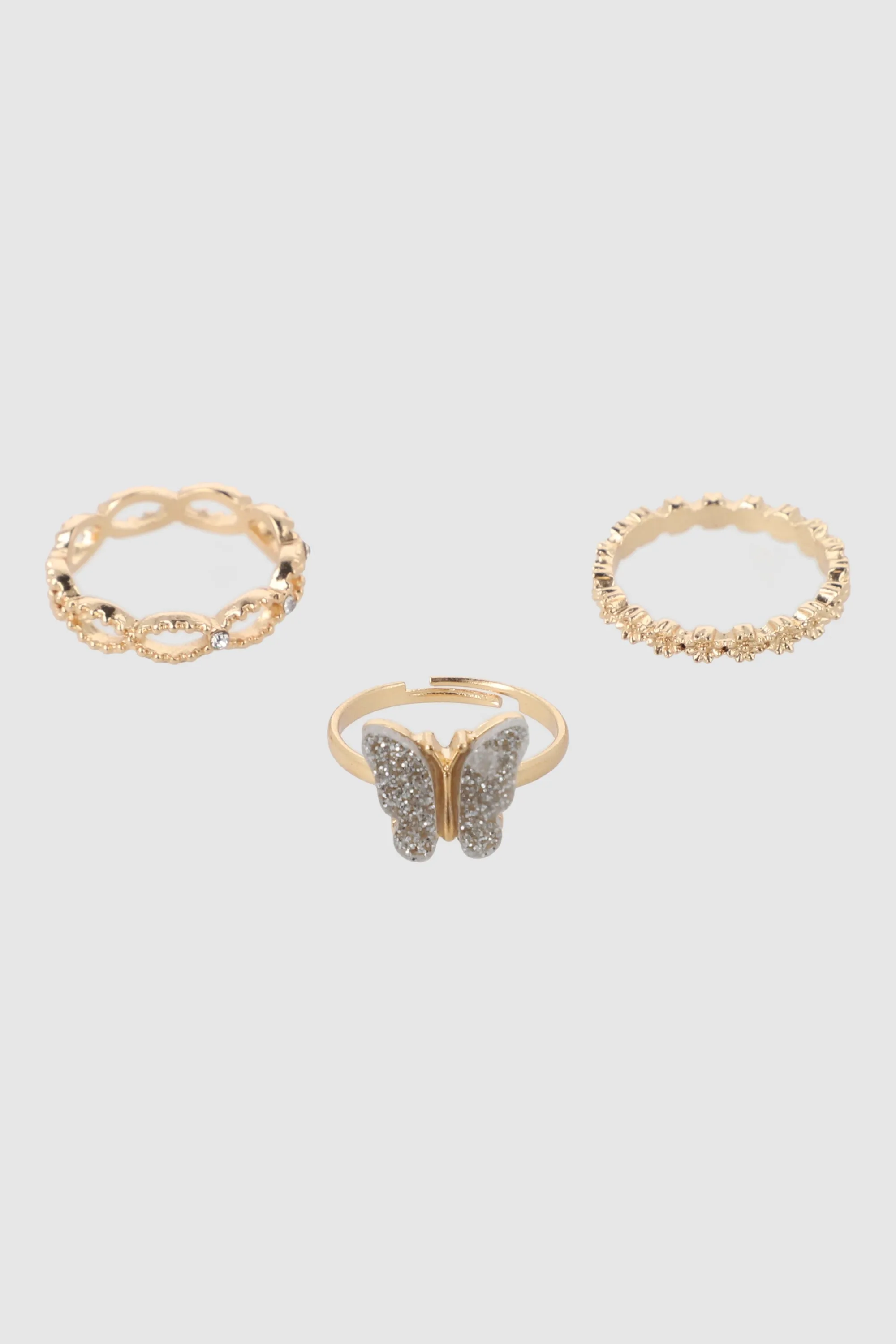 3 PR ANILLOS MARIPOSA COLOR sold by Shasa