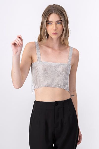 Top tirantes anchos pedrería sold by Shasa