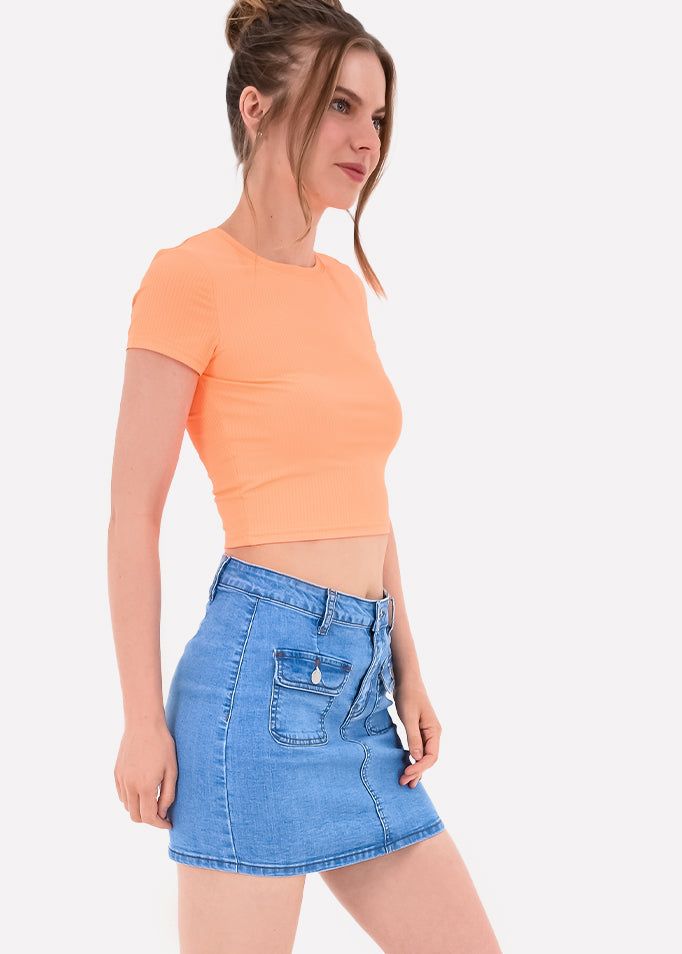 Top manga corta acanalado sold by Shasa product image thumbnail 2