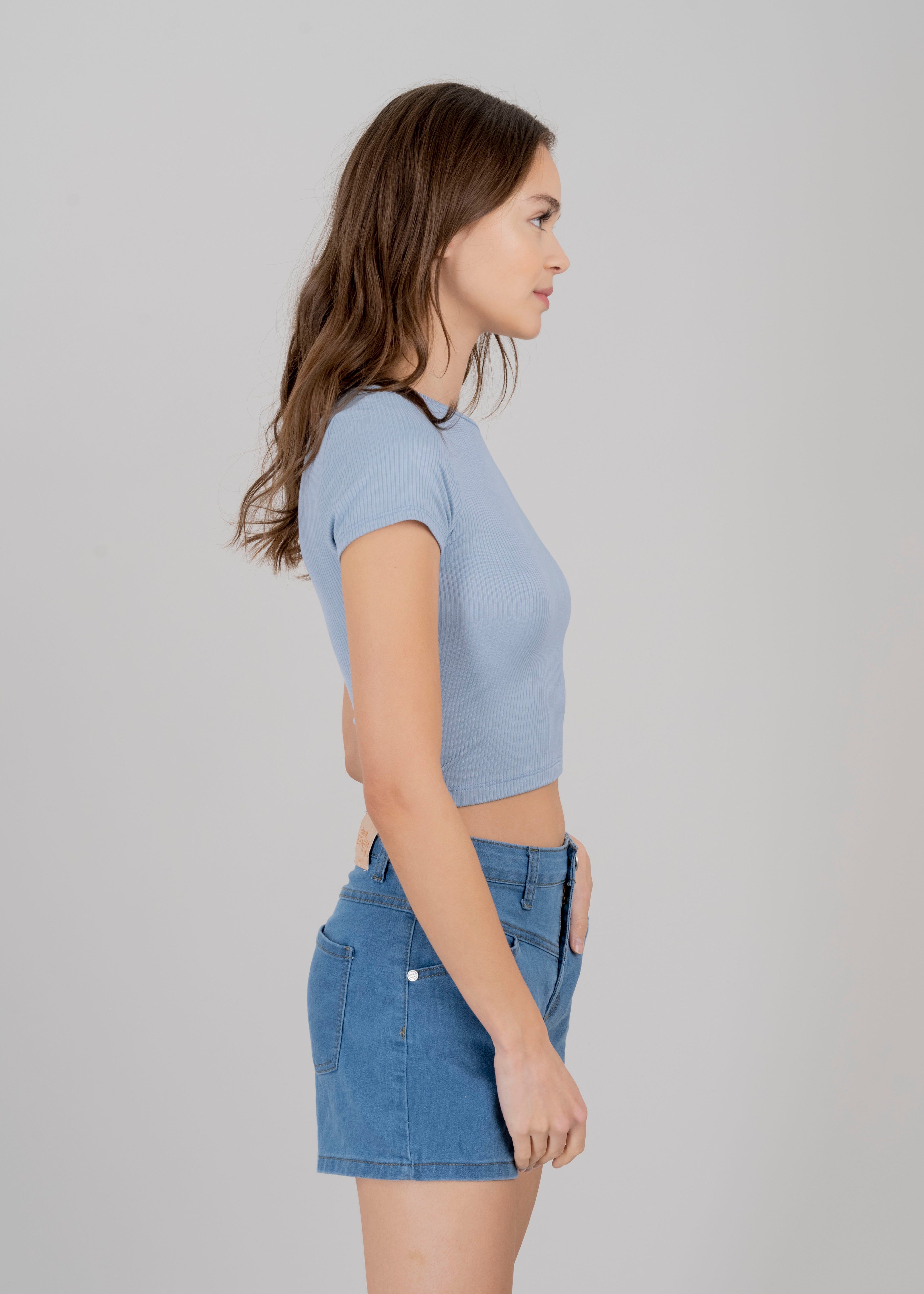 Top manga corta acanalado sold by Shasa product image thumbnail 3