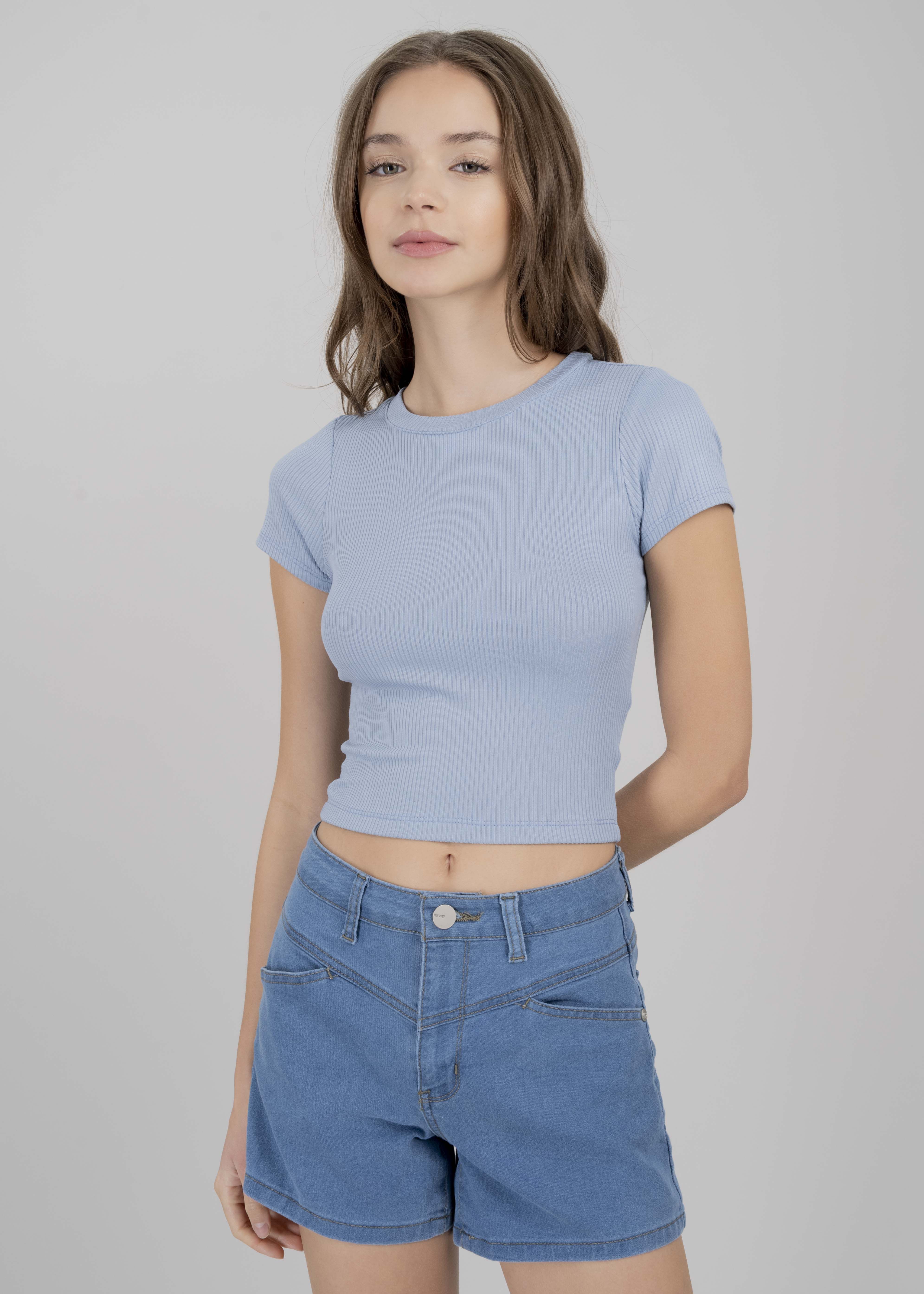 Top manga corta acanalado sold by Shasa