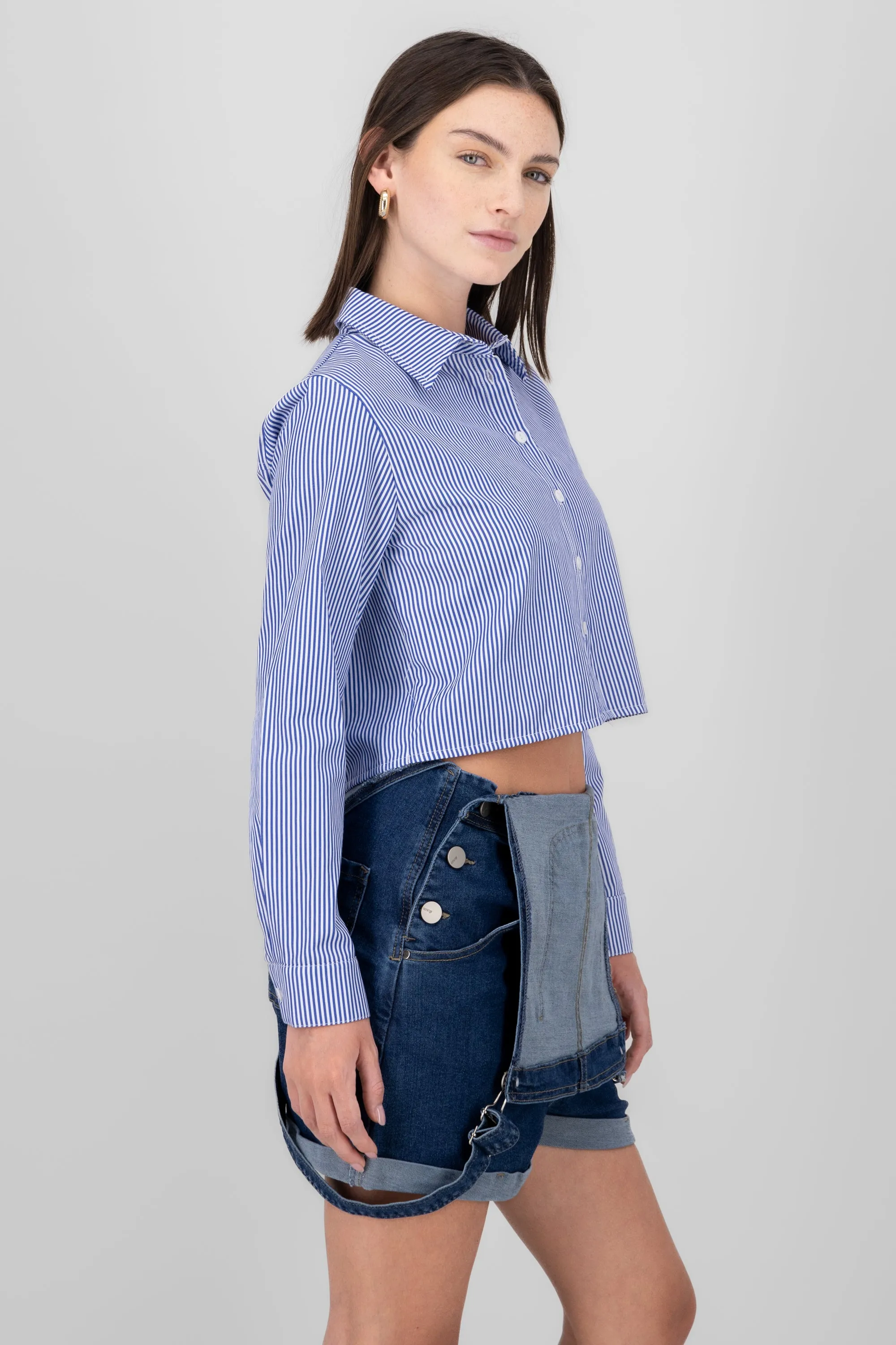 Camisa crop rayas sold by Shasa product image thumbnail 3