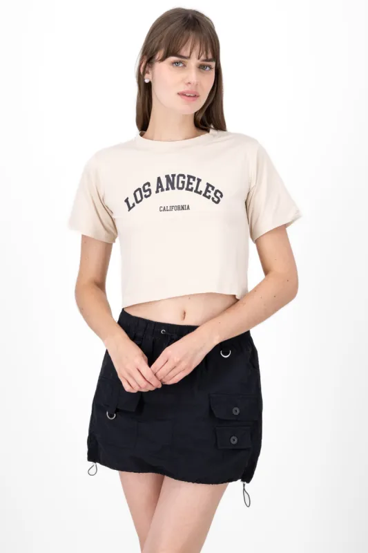 Playera crop los angeles sold by Shasa