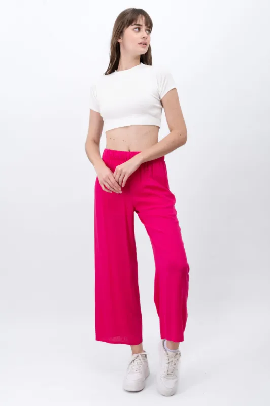 Pantalón Wide Leg Cintura Elástico sold by Shasa