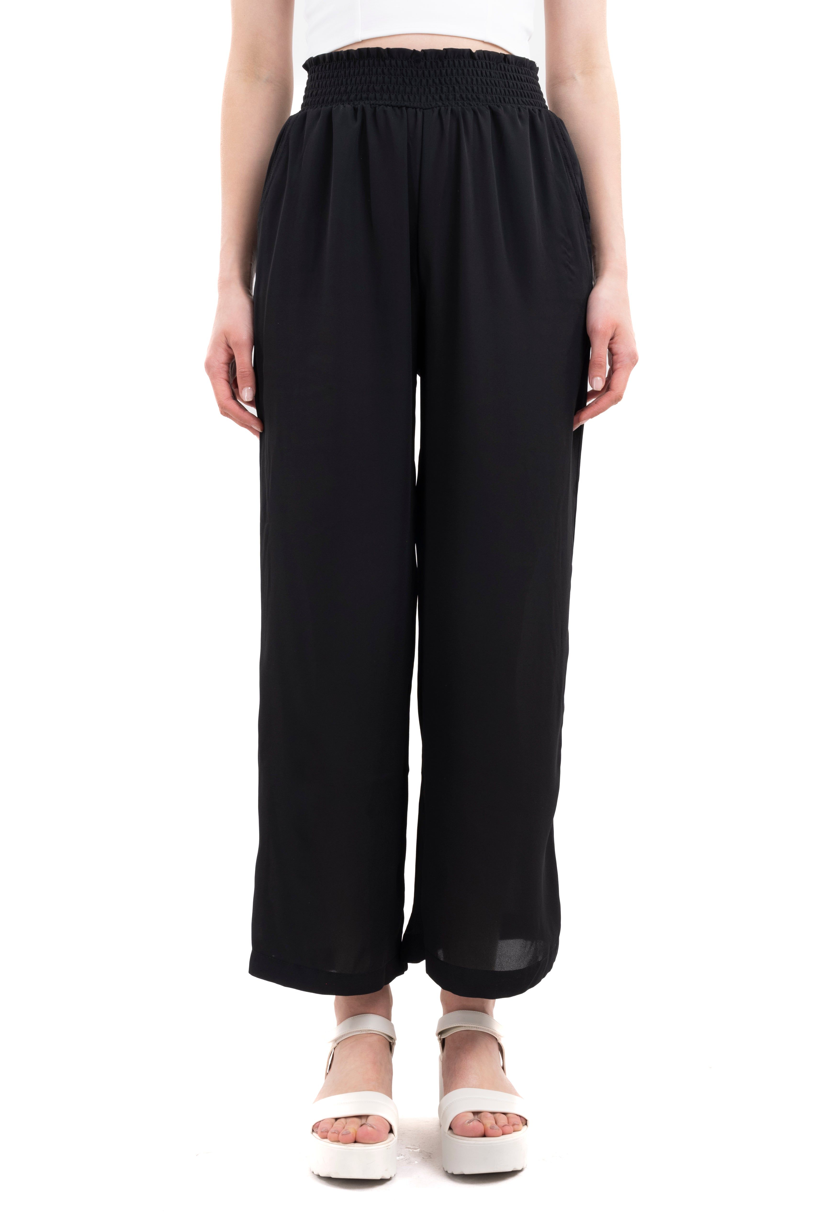 Pantalón wide leg elástico cintura sold by Shasa