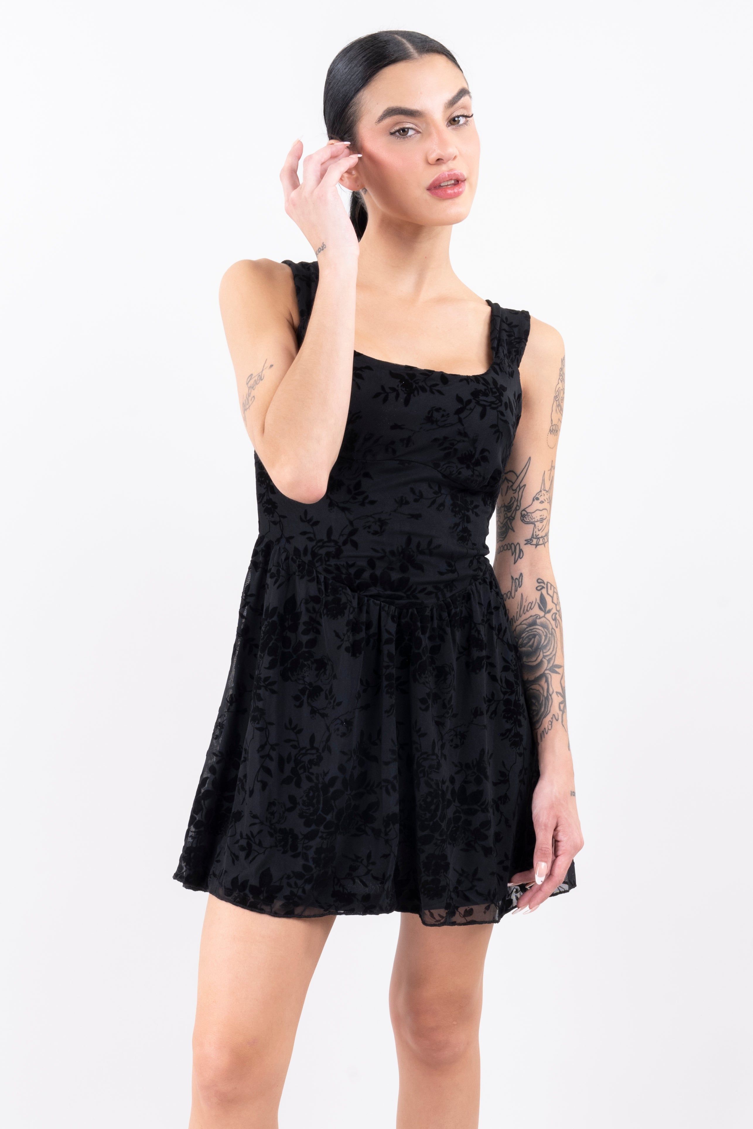 Vestido mini flores flock sold by Shasa product image thumbnail 5