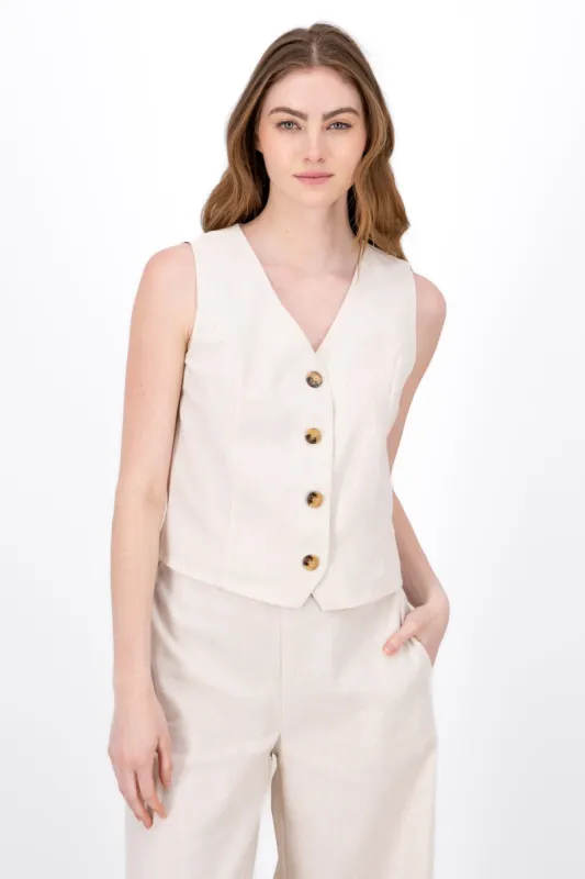 Chaleco Sastre Lino C/Botones Hypsters sold by Shasa