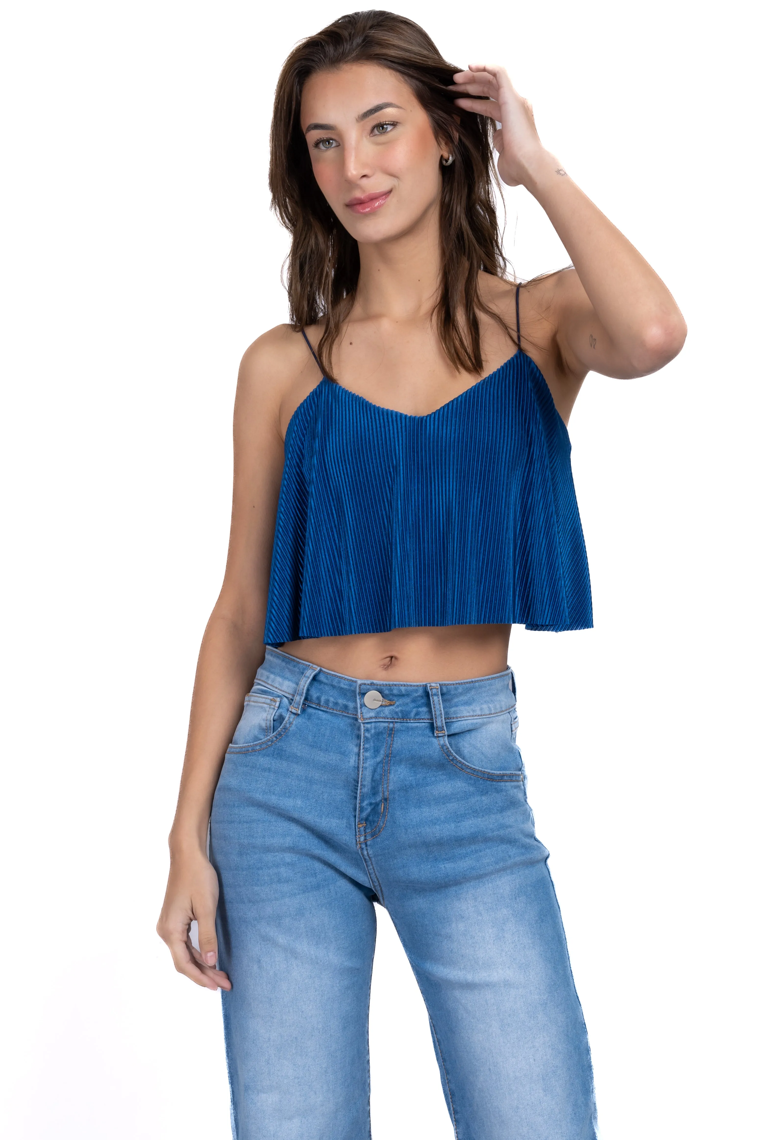 Top Crop Tejido Plisado Tirantes sold by Shasa product image thumbnail 2