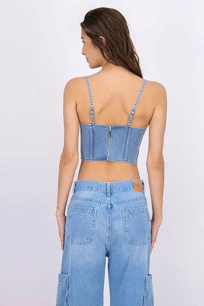 Top Crop Denim Copas sold by Shasa product image thumbnail 4