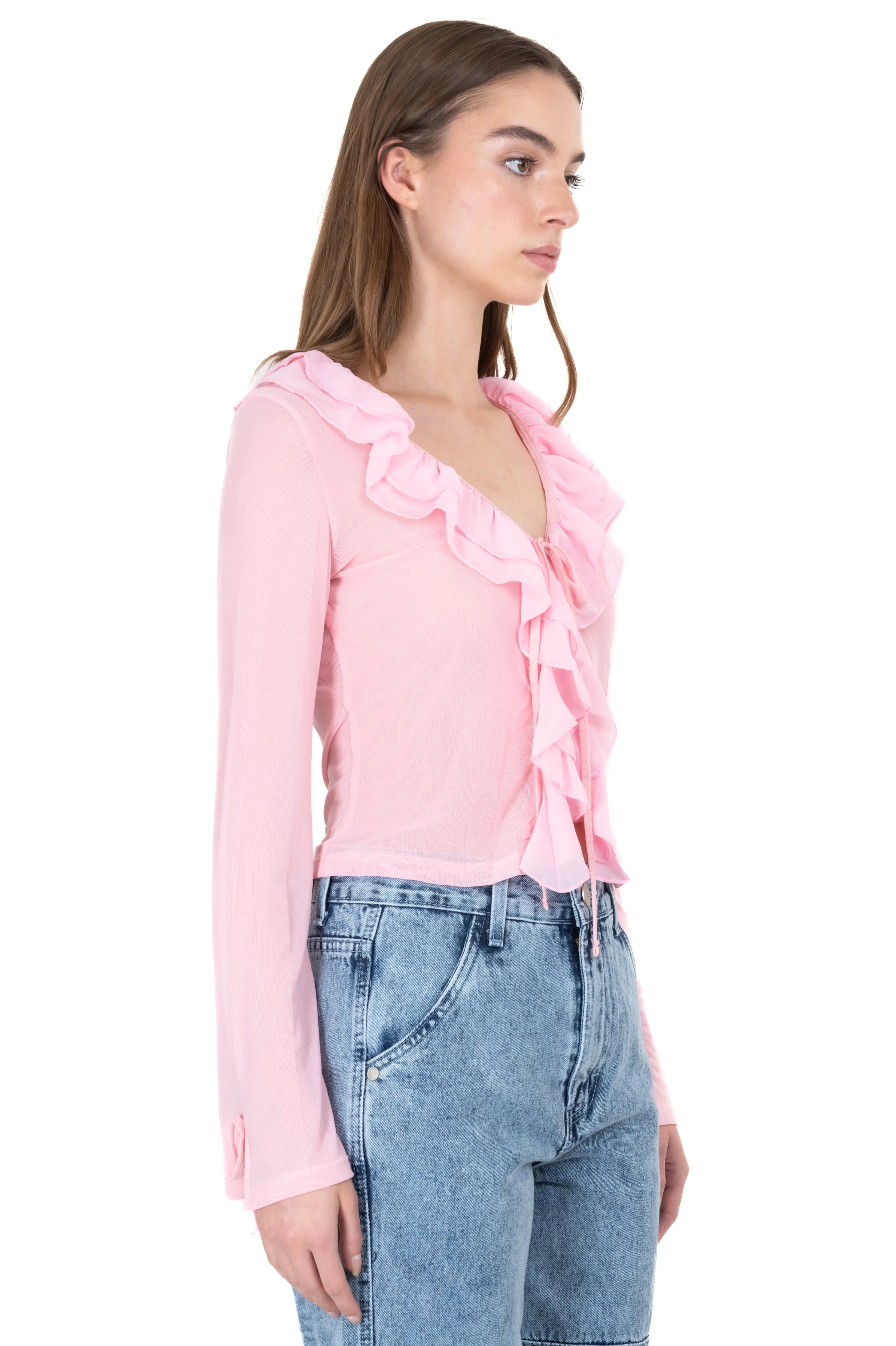 Blusa manga larga mesh olanes sold by Shasa product image thumbnail 3