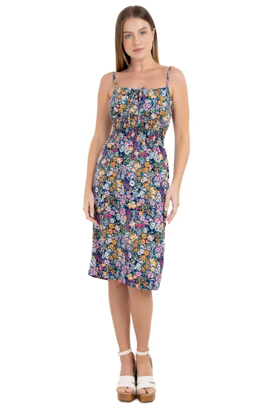 Vestido midi estampado flores sold by Shasa