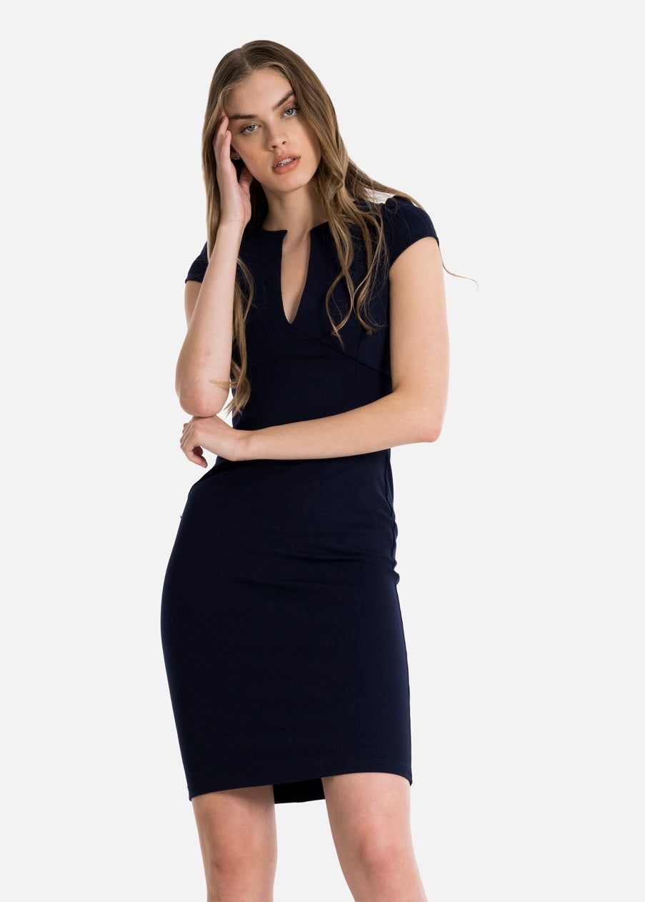 Vestido midi liso cuello v sold by Shasa product image thumbnail 2