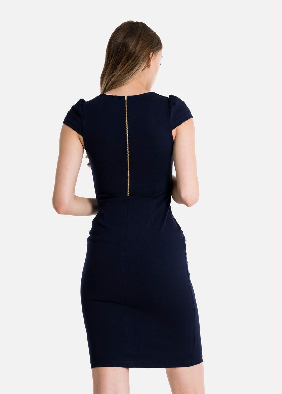 Vestido midi liso cuello v sold by Shasa product image thumbnail 4