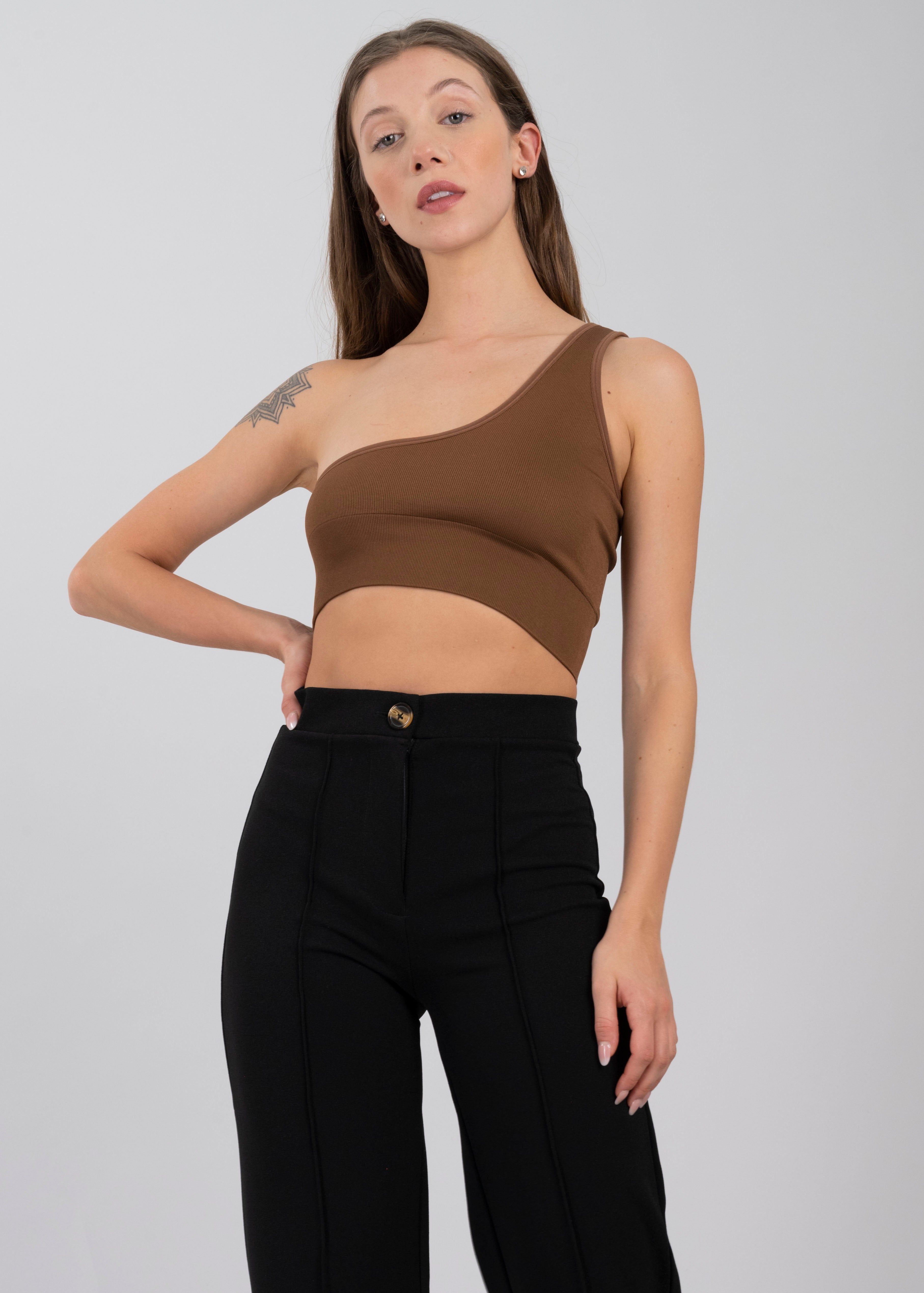 Top crop acanalado asimétrico sold by Shasa product image thumbnail 2