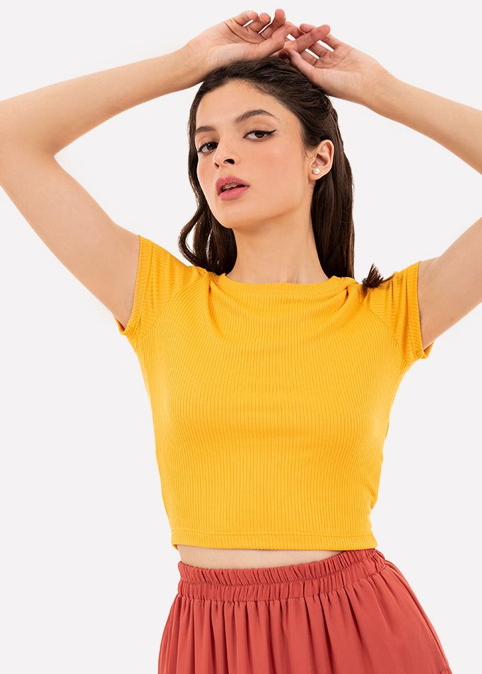 Top manga corta textura sold by Shasa