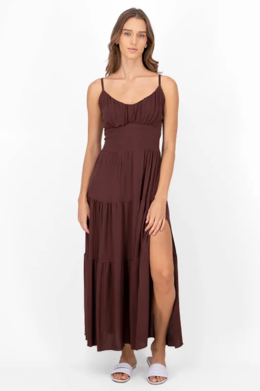 Vestido maxi detalle textura sold by Shasa