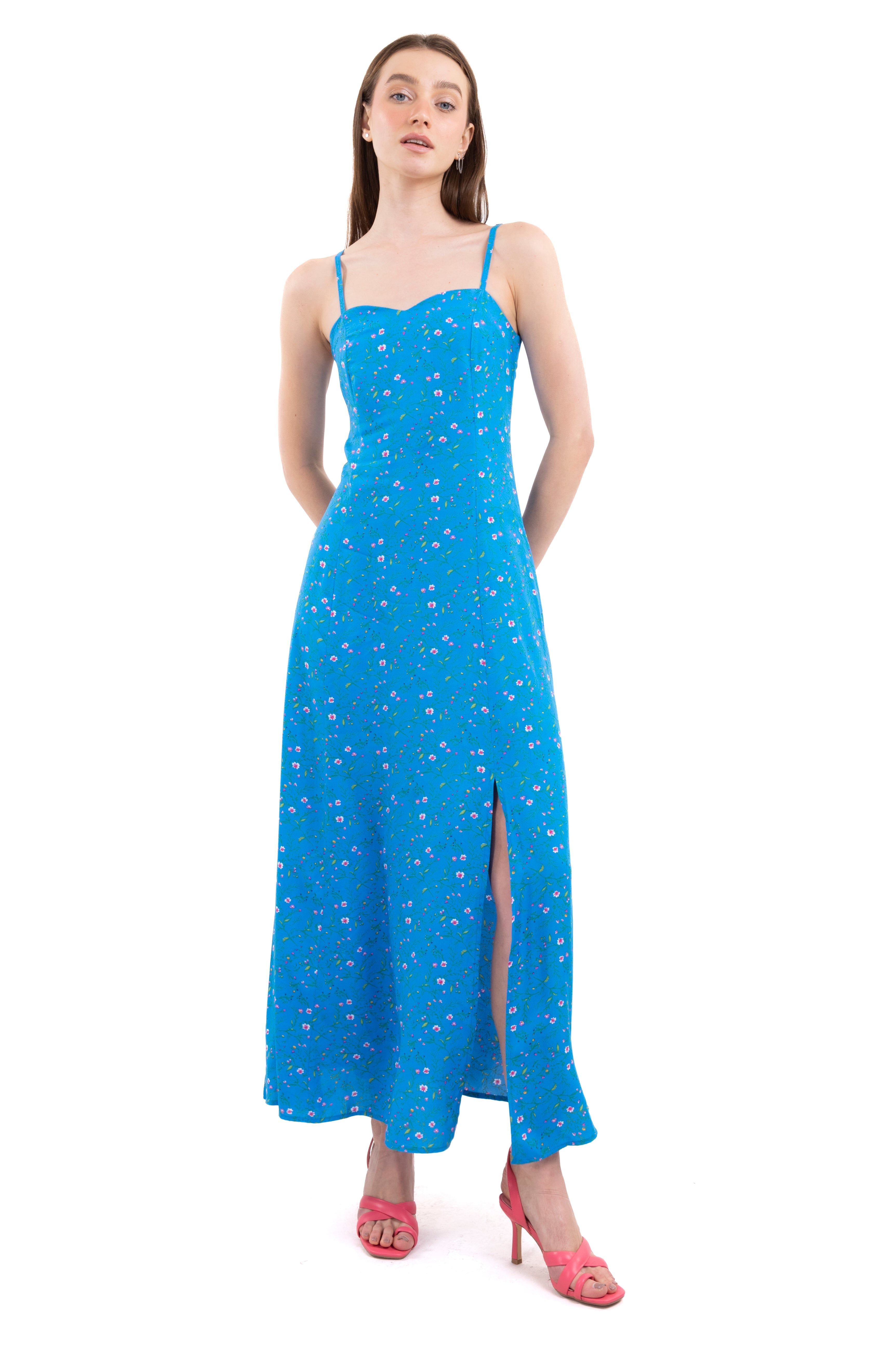 Vestido maxi tirantes flores sold by Shasa