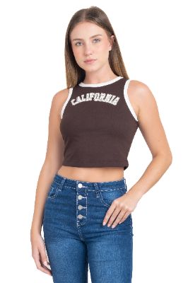 Top tank bordes contraste sold by Shasa