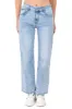 Jeans straight efecto desgastado sold by Shasa