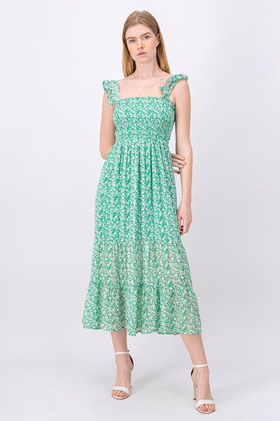 Vestido maxi smock floreado sold by Shasa