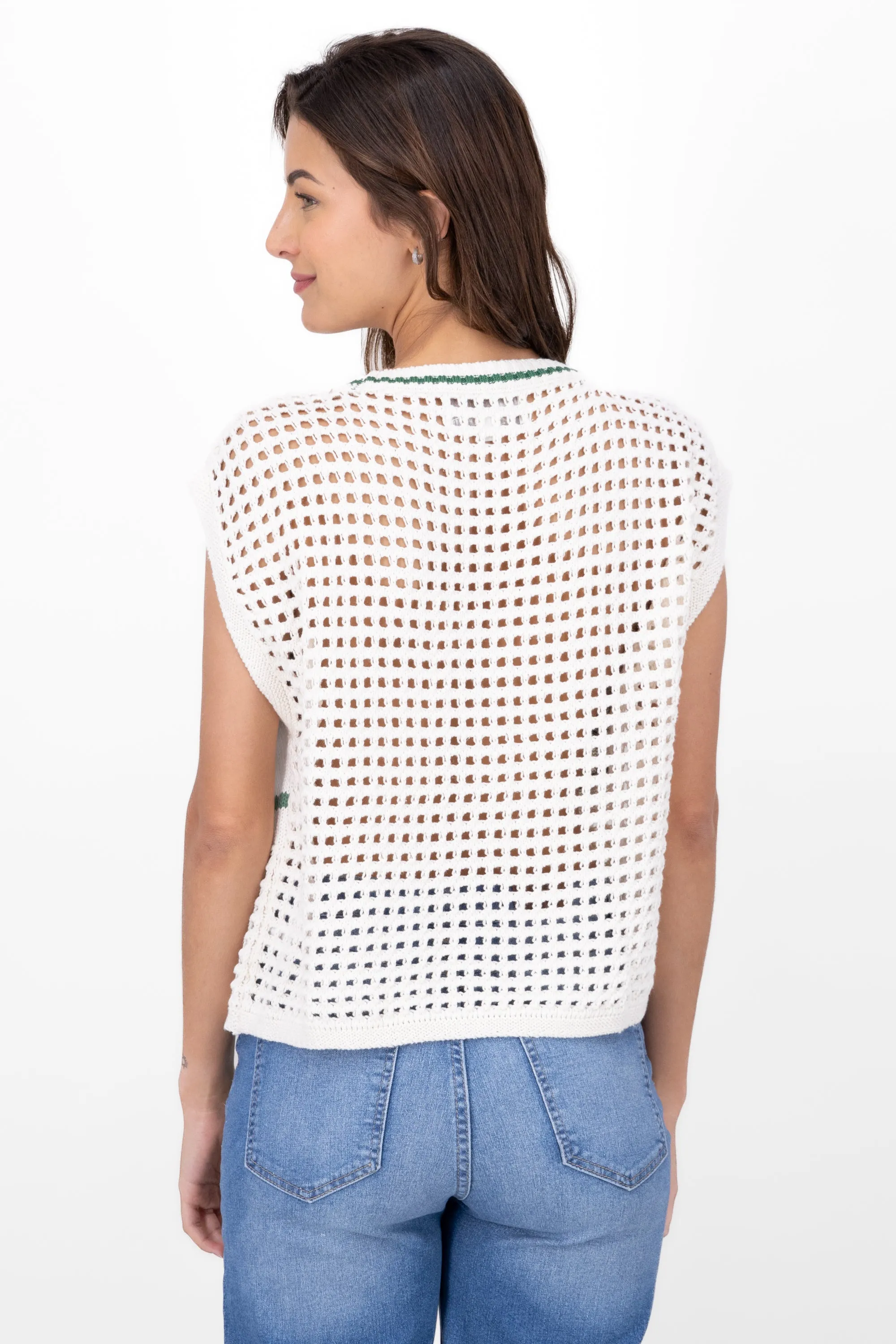 Chaleco tejido color block sold by Shasa product image thumbnail 4