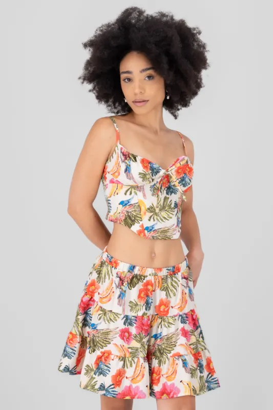 Blusa tipo corset estampada sold by Shasa