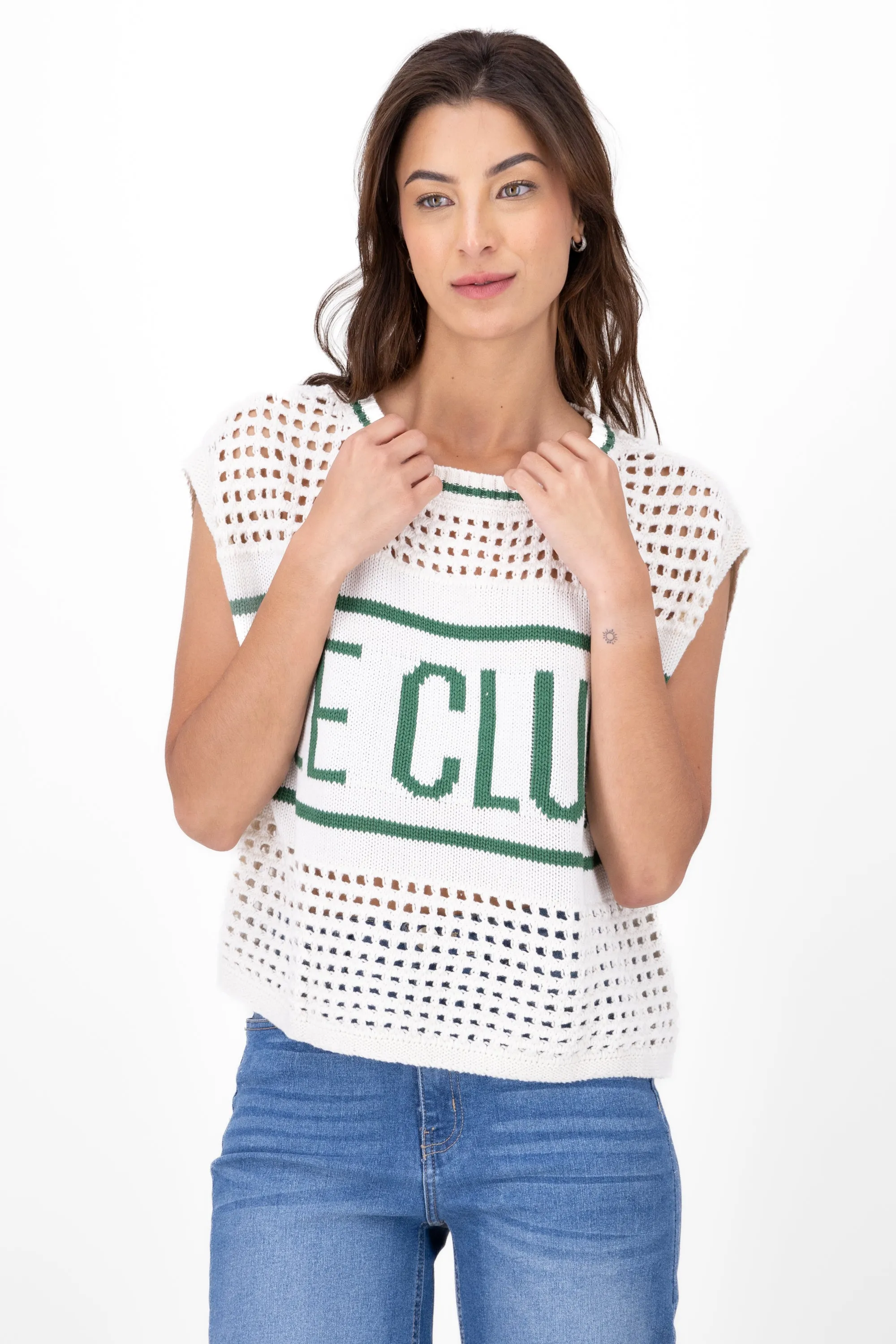 Chaleco tejido color block sold by Shasa product image thumbnail 2